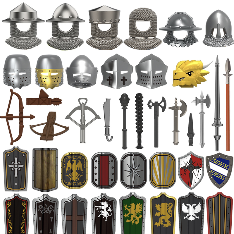 Lego Minifigure Holder - Château médiéval soldat figurines d'action bloc